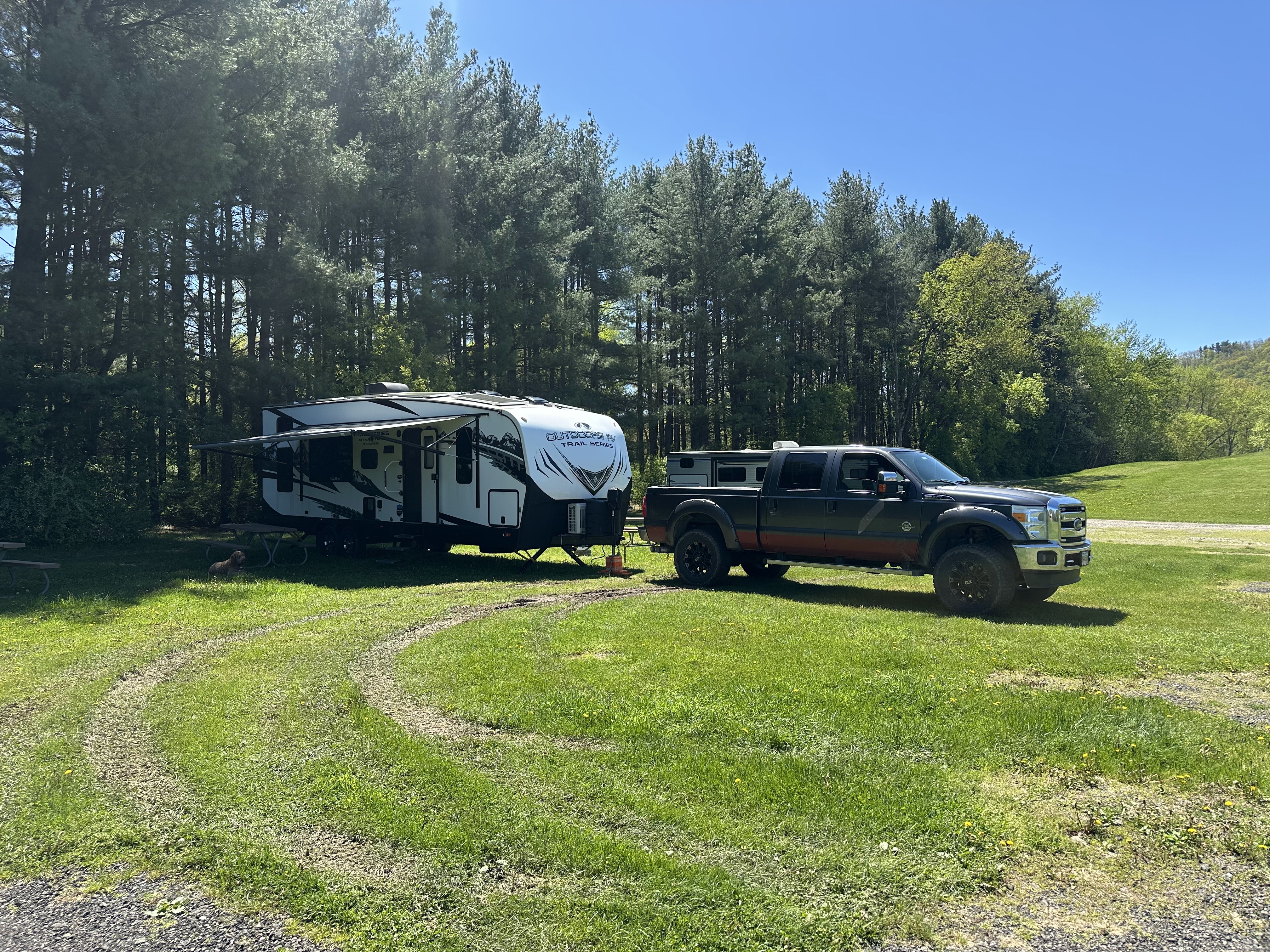 Ford F-350 and Outdoors RV Mountain Trail 29TRX 4 season rig package